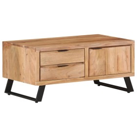 Mesa de centro madera maciza acacia borde natural 90x50x40 cm de vidaXL, Mesas de centro - Ref: Foro24-323520, Precio: 288,44...