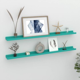 Wall shelves 2 units blue 100x9x3 cm by vidaXL, Shelves and shelves - Ref: Foro24-326712, Price: 19,95 €, Discount: %