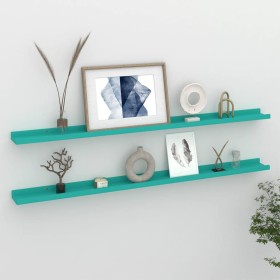 Wall shelves 2 units blue 115x9x3 cm by vidaXL, Shelves and shelves - Ref: Foro24-326713, Price: 22,99 €, Discount: %