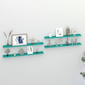 Wall shelves 4 units blue 100x9x3 cm by vidaXL, Shelves and shelves - Ref: Foro24-326717, Price: 33,73 €, Discount: %