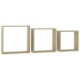 Cube wall shelves 3 units Sonoma oak by vidaXL, Shelves and shelves - Ref: Foro24-326719, Price: 29,42 €, Discount: %