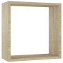 Cube wall shelves 3 units Sonoma oak by vidaXL, Shelves and shelves - Ref: Foro24-326719, Price: 29,42 €, Discount: %