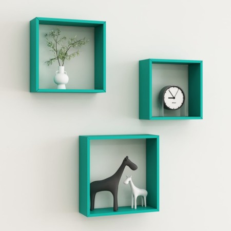 Cube wall shelves 3 pieces blue by vidaXL, Shelves and shelves - Ref: Foro24-326722, Price: 31,23 €, Discount: %