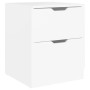 Mesita de noche madera contrachapada blanco 40x40x50 cm de vidaXL, Mesitas de noche - Ref: Foro24-326723, Precio: 59,12 €, De...