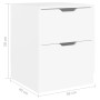 Mesita de noche madera contrachapada blanco 40x40x50 cm de vidaXL, Mesitas de noche - Ref: Foro24-326723, Precio: 59,12 €, De...