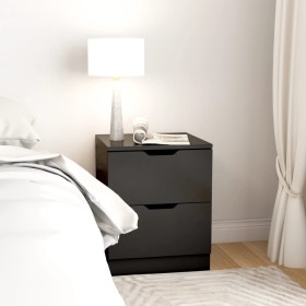 Black engineered wood nightstand 40x40x50 cm by vidaXL, Nightstands - Ref: Foro24-326725, Price: 58,55 €, Discount: %