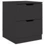 Black engineered wood nightstand 40x40x50 cm by vidaXL, Nightstands - Ref: Foro24-326725, Price: 62,13 €, Discount: %