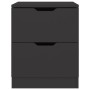 Black engineered wood nightstand 40x40x50 cm by vidaXL, Nightstands - Ref: Foro24-326725, Price: 62,13 €, Discount: %