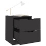 Black engineered wood nightstand 40x40x50 cm by vidaXL, Nightstands - Ref: Foro24-326725, Price: 62,13 €, Discount: %