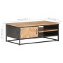 Mesa de centro de madera maciza de acacia 90x50x35 cm de vidaXL, Mesas de centro - Ref: Foro24-323526, Precio: 193,99 €, Desc...