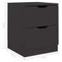 Black engineered wood nightstand 40x40x50 cm by vidaXL, Nightstands - Ref: Foro24-326725, Price: 62,13 €, Discount: %