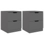 Bedside tables 2 units engineered wood gray 40x40x50 cm by vidaXL, Nightstands - Ref: Foro24-326728, Price: 126,23 €, Discoun...