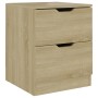 Sonoma oak engineered wood bedside table 40x40x50 cm by vidaXL, Nightstands - Ref: Foro24-326729, Price: 61,29 €, Discount: %