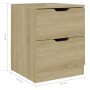 Sonoma oak engineered wood bedside table 40x40x50 cm by vidaXL, Nightstands - Ref: Foro24-326729, Price: 61,29 €, Discount: %