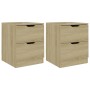 Nightstands 2 pcs engineered wood Sonoma oak 40x40x50 cm by vidaXL, Nightstands - Ref: Foro24-326730, Price: 116,35 €, Discou...