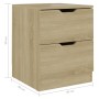 Nightstands 2 pcs engineered wood Sonoma oak 40x40x50 cm by vidaXL, Nightstands - Ref: Foro24-326730, Price: 116,35 €, Discou...