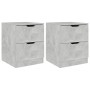 Nightstands 2 pcs concrete gray engineered wood 40x40x50 cm by vidaXL, Nightstands - Ref: Foro24-326732, Price: 109,70 €, Dis...