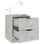 Nightstands 2 pcs concrete gray engineered wood 40x40x50 cm by vidaXL, Nightstands - Ref: Foro24-326732, Price: 109,70 €, Dis...