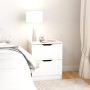 Glossy white engineered wood bedside table 40x40x50 cm by vidaXL, Nightstands - Ref: Foro24-326735, Price: 53,87 €, Discount: %