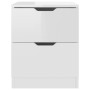 Glossy white engineered wood bedside table 40x40x50 cm by vidaXL, Nightstands - Ref: Foro24-326735, Price: 53,87 €, Discount: %