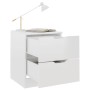 Glossy white engineered wood bedside table 40x40x50 cm by vidaXL, Nightstands - Ref: Foro24-326735, Price: 53,87 €, Discount: %