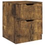 Smoked oak engineered wood bedside table 40x40x50 cm by vidaXL, Nightstands - Ref: Foro24-326739, Price: 48,18 €, Discount: %