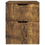 Smoked oak engineered wood bedside table 40x40x50 cm by vidaXL, Nightstands - Ref: Foro24-326739, Price: 48,18 €, Discount: %