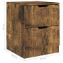 Smoked oak engineered wood bedside table 40x40x50 cm by vidaXL, Nightstands - Ref: Foro24-326739, Price: 48,18 €, Discount: %