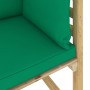 Corner garden sofa cushions 2 pcs green impregnated wood by vidaXL, Garden sets - Ref: Foro24-3065084, Price: 131,22 €, Disco...