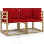 Eck Garten Sofa Kissen 2 Stück grün imprägniertes Holz von vidaXL, Gartensets - Ref: Foro24-3065114, Preis: 131,22 €, Rabatt: %