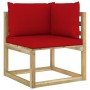 Eck Garten Sofa Kissen 2 Stück grün imprägniertes Holz von vidaXL, Gartensets - Ref: Foro24-3065114, Preis: 131,22 €, Rabatt: %