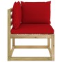 Eck Garten Sofa Kissen 2 Stück grün imprägniertes Holz von vidaXL, Gartensets - Ref: Foro24-3065114, Preis: 131,22 €, Rabatt: %