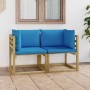 Ecksofa-Kissen für den Garten, 2 Stück, grün imprägniertes Holz von vidaXL, Gartensets - Ref: Foro24-3065054, Preis: 148,21 €...