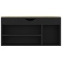 Shoe bench with black engineered wood cushion 104x30x49 cm by vidaXL, Shoe racks and shoe organizers - Ref: Foro24-326751, Pr...