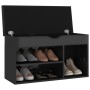 vi Shoe bench with glossy black engineered wood cushion by vidaXL, Shoe racks and shoe organizers - Ref: Foro24-326766, Price...