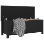 Black engineered wood storage box and cushion 105x40x45 cm by vidaXL, Storage trunks - Ref: Foro24-326769, Price: 115,68 €, D...