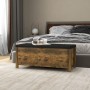 Smoked oak engineered wood storage box and cushion by vidaXL, Storage trunks - Ref: Foro24-326776, Price: 118,87 €, Discount: %