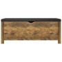 Smoked oak engineered wood storage box and cushion by vidaXL, Storage trunks - Ref: Foro24-326776, Price: 118,87 €, Discount: %