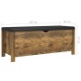 Smoked oak engineered wood storage box and cushion by vidaXL, Storage trunks - Ref: Foro24-326776, Price: 118,87 €, Discount: %