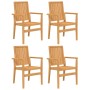 5-piece solid teak wood garden dining set by vidaXL, Garden sets - Ref: Foro24-3157915, Price: 765,31 €, Discount: %