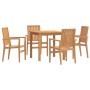 5-piece garden dining set solid teak wood by vidaXL, Garden sets - Ref: Foro24-3157910, Price: 769,16 €, Discount: %