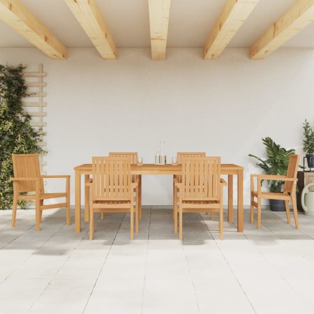 Garden dining set 7 pieces solid teak wood by vidaXL, Garden sets - Ref: Foro24-3157921, Price: 1,00 €, Discount: %