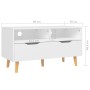 White plywood TV cabinet 90x40x48.5 cm by vidaXL, TV Furniture - Ref: Foro24-326777, Price: 93,75 €, Discount: %