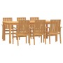 Garden dining set 7 pieces solid teak wood by vidaXL, Garden sets - Ref: Foro24-3157921, Price: 1,00 €, Discount: %