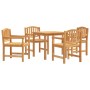 5-piece garden dining set solid teak wood by vidaXL, Garden sets - Ref: Foro24-3157924, Price: 585,00 €, Discount: %