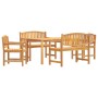 Juego de comedor para jardín 5 piezas madera maciza de teca de vidaXL, Conjuntos de jardín - Ref: Foro24-3157942, Precio: 866...