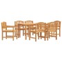 Garden dining set 7 pieces solid teak wood by vidaXL, Garden sets - Ref: Foro24-3157930, Price: 852,35 €, Discount: %