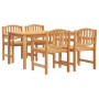 5-piece solid teak wood garden dining set by vidaXL, Garden sets - Ref: Foro24-3157929, Price: 621,95 €, Discount: %