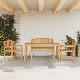 4-teilige Garten-Essgarnitur aus massivem Teakholz von vidaXL, Gartensets - Ref: Foro24-3157941, Preis: 652,43 €, Rabatt: %