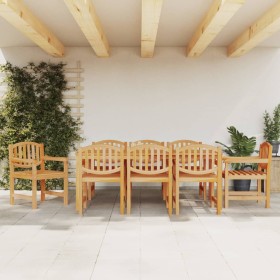 9-piece solid teak wood dining set for garden by vidaXL, Garden sets - Ref: Foro24-3157936, Price: 1,00 €, Discount: %